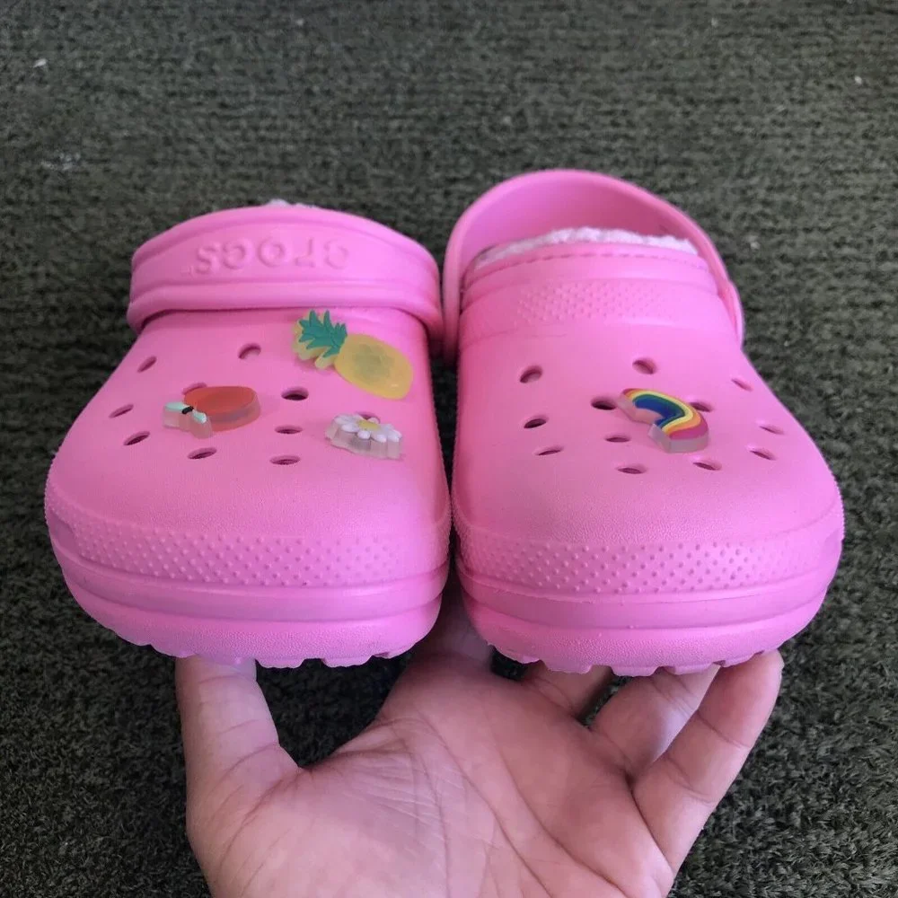 Crocs Kids' Classic Lined Clogs | Kids' Slippers | Fuzzy Slippers Size 2Y